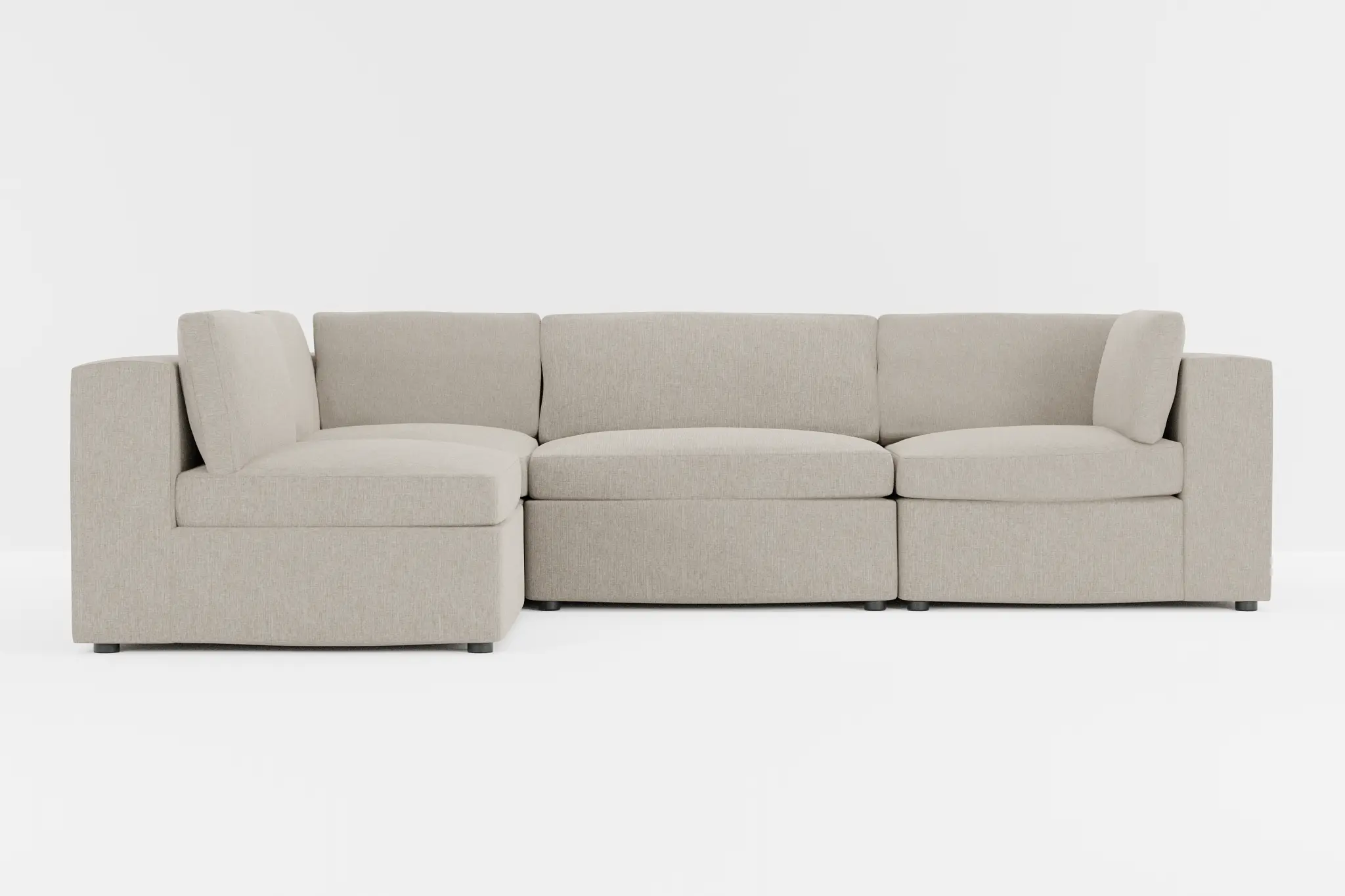 Destin Elevation Khaki Fabric 4-piece Modular Sectional Destin Elevation Khaki Fabric 4-piece Modular Sectional