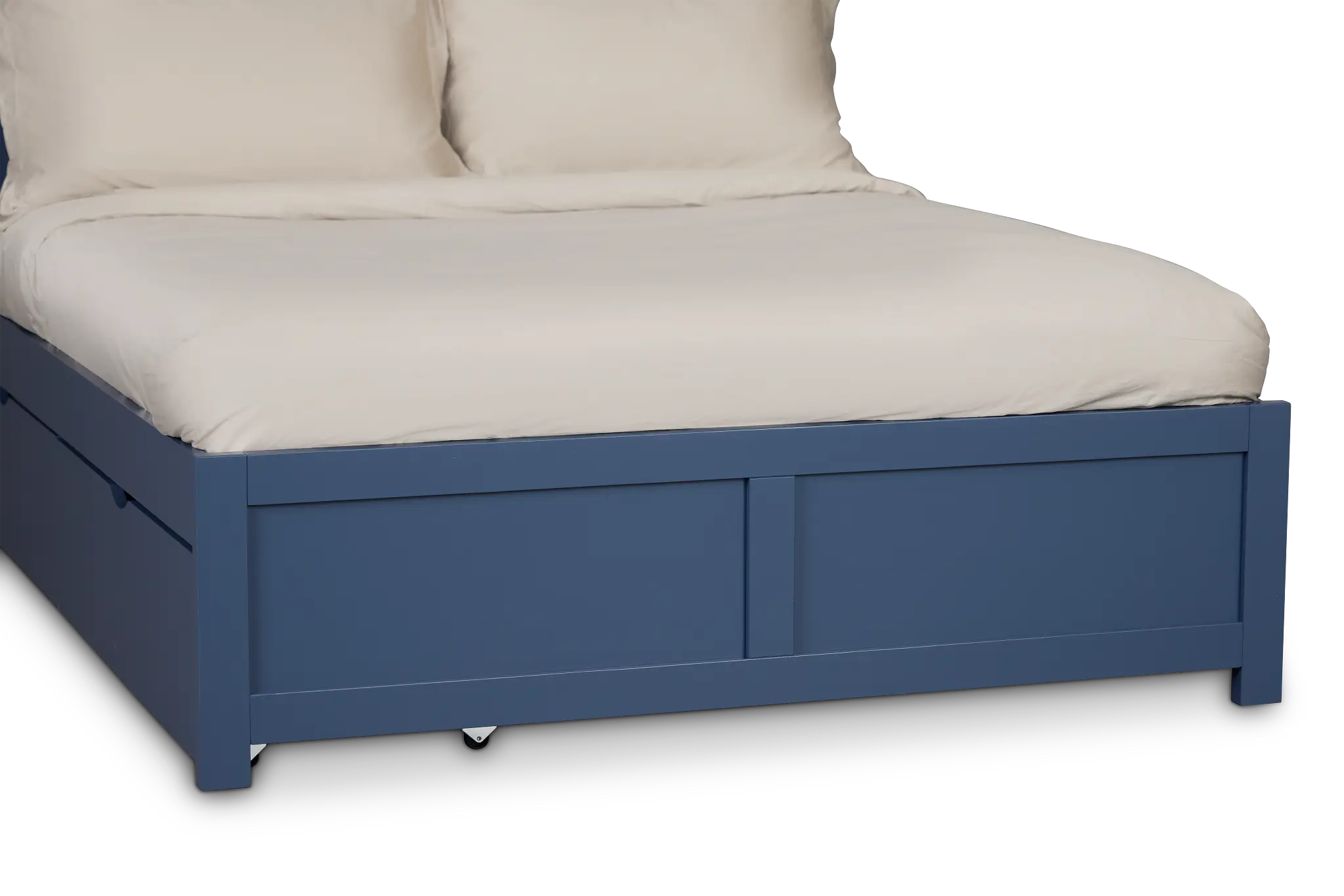 Charleston Dark Blue Panel Bed With 2 Storage Drawers Charleston Dark Blue Panel Bed With 2 Storage Drawers