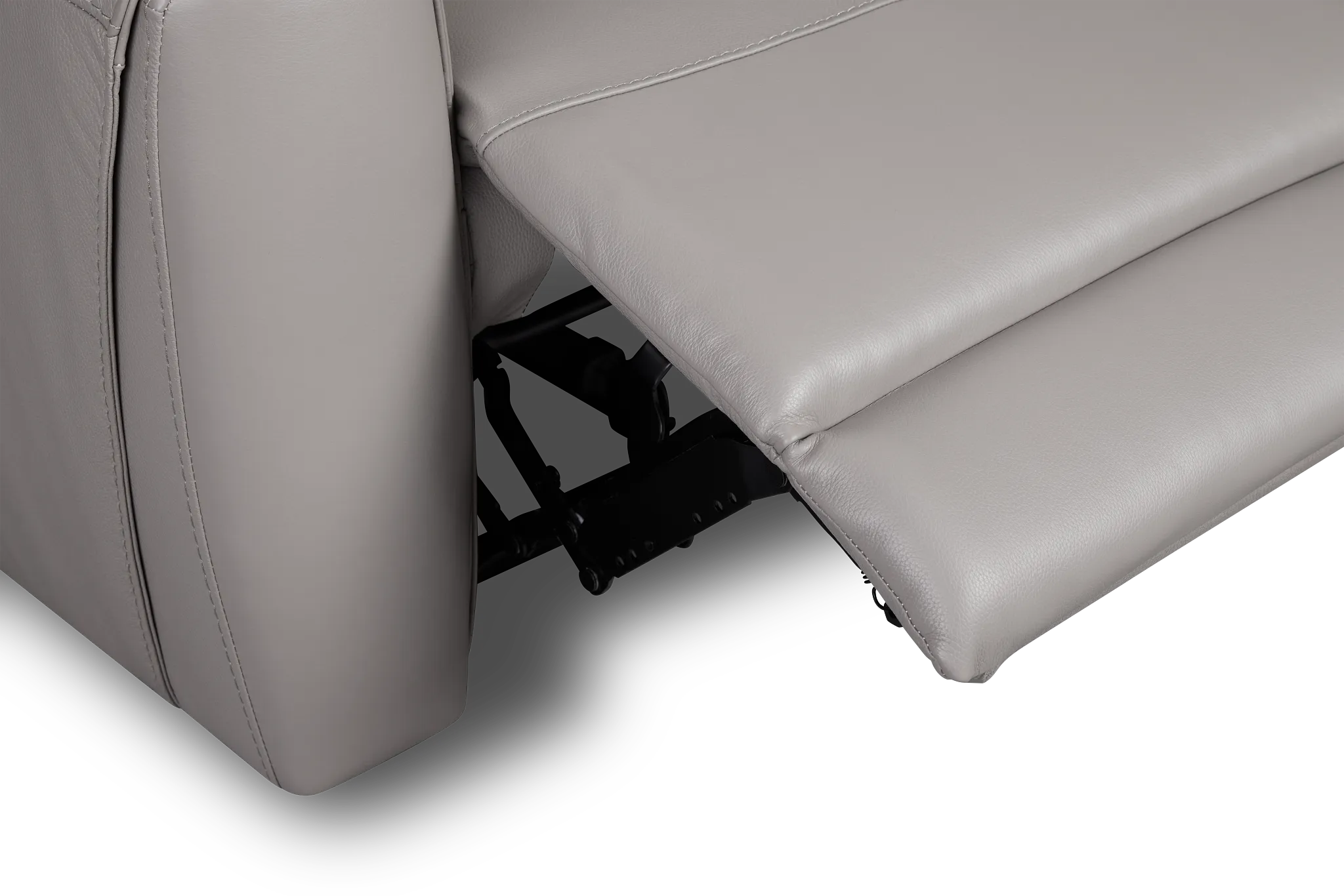 Walker Light Gray Lthr/vinyl Power Recliner With Power Headrest