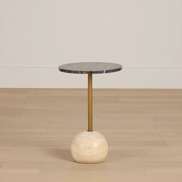 Dolli Beige Round End Table