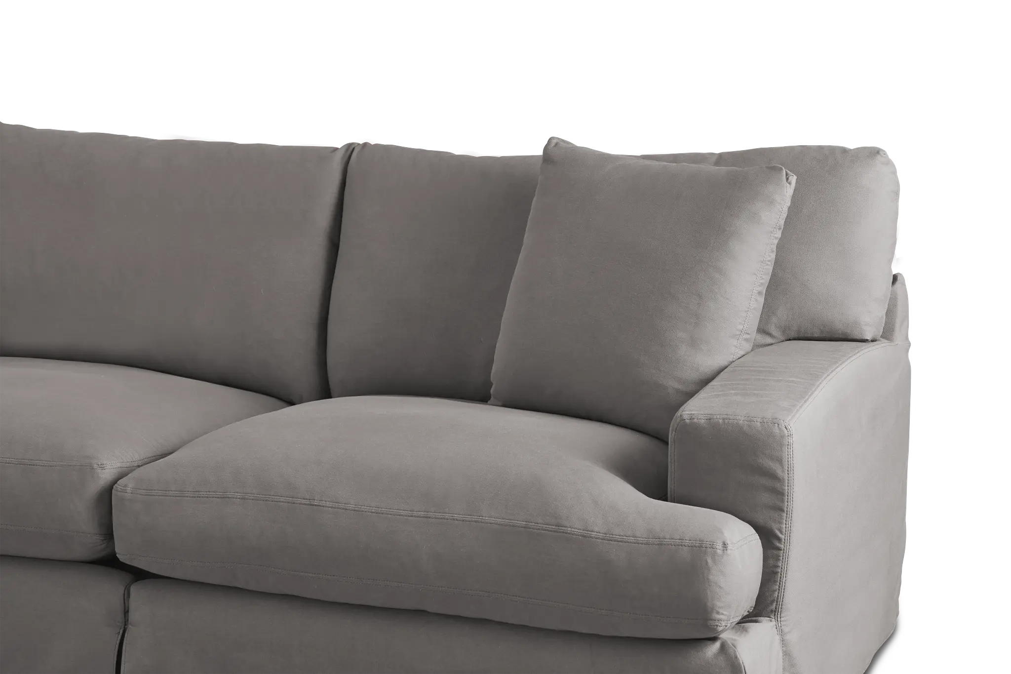 Delilah Gray Fabric Large Two-arm Sectional Delilah Gray Fabric Large Two-arm Sectional