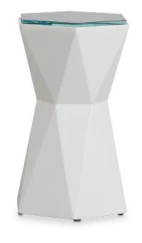 Martini White End Table