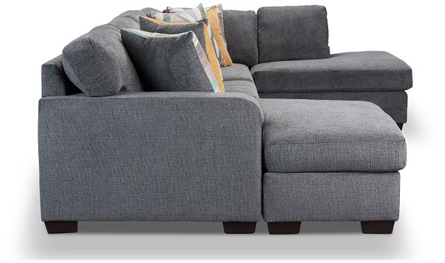 Gracie Gray Fabric Right Bumper Sectional