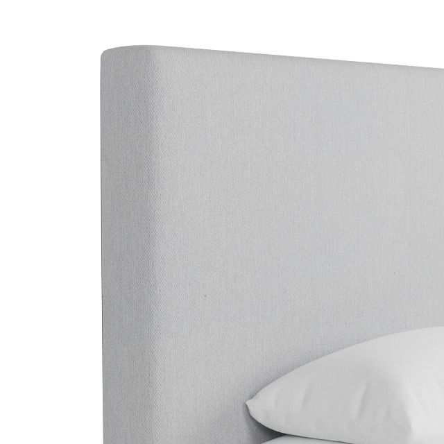 Grayton Delray Light Gray 54" Upholstered Platform Bed