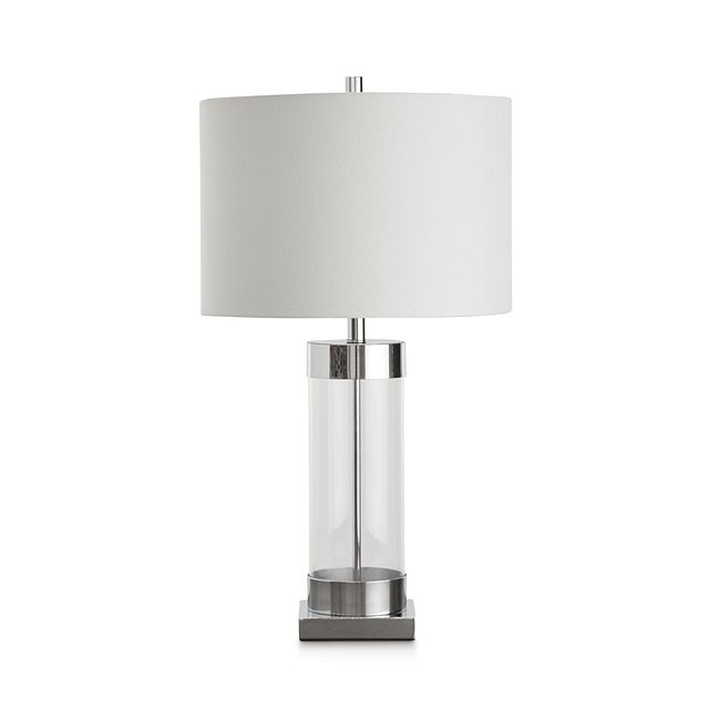 Lucia Chrome Small Table Lamp Home, Small Black And Chrome Table Lamp
