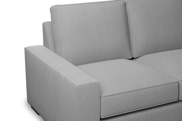 Edgewater Delray Light Gray 96" Sofa W/ 3 Cushions