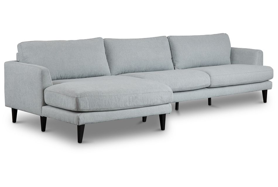 Fremont Light Blue Fabric Left Chaise, Fremont Sleeper Sectional Sofa Bed Loveseat With Storage Chaise