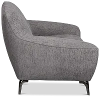 Zoey Dark Gray Fabric Loveseat