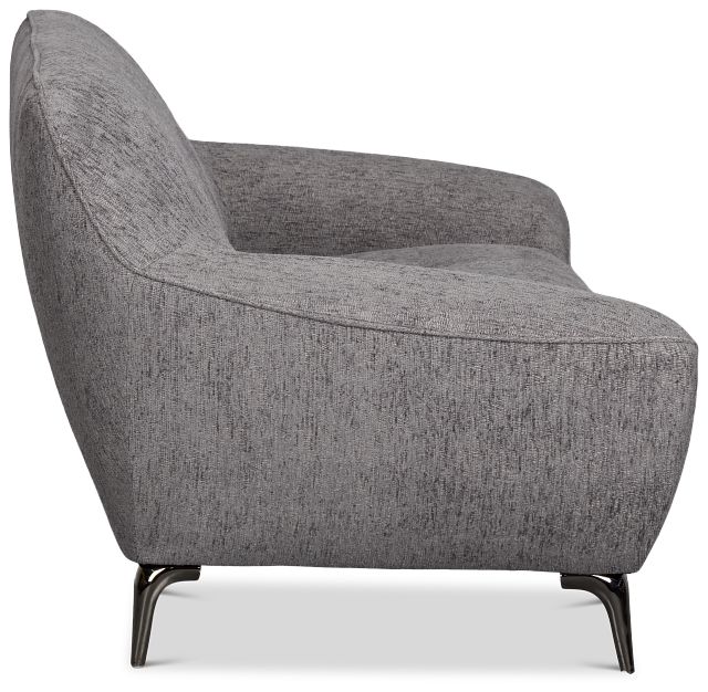 Zoey Dark Gray Fabric Loveseat