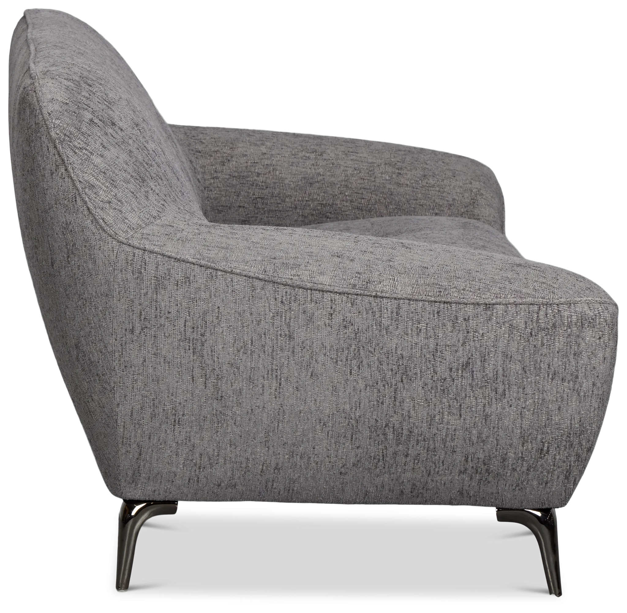 Zoey Dark Gray Fabric Loveseat