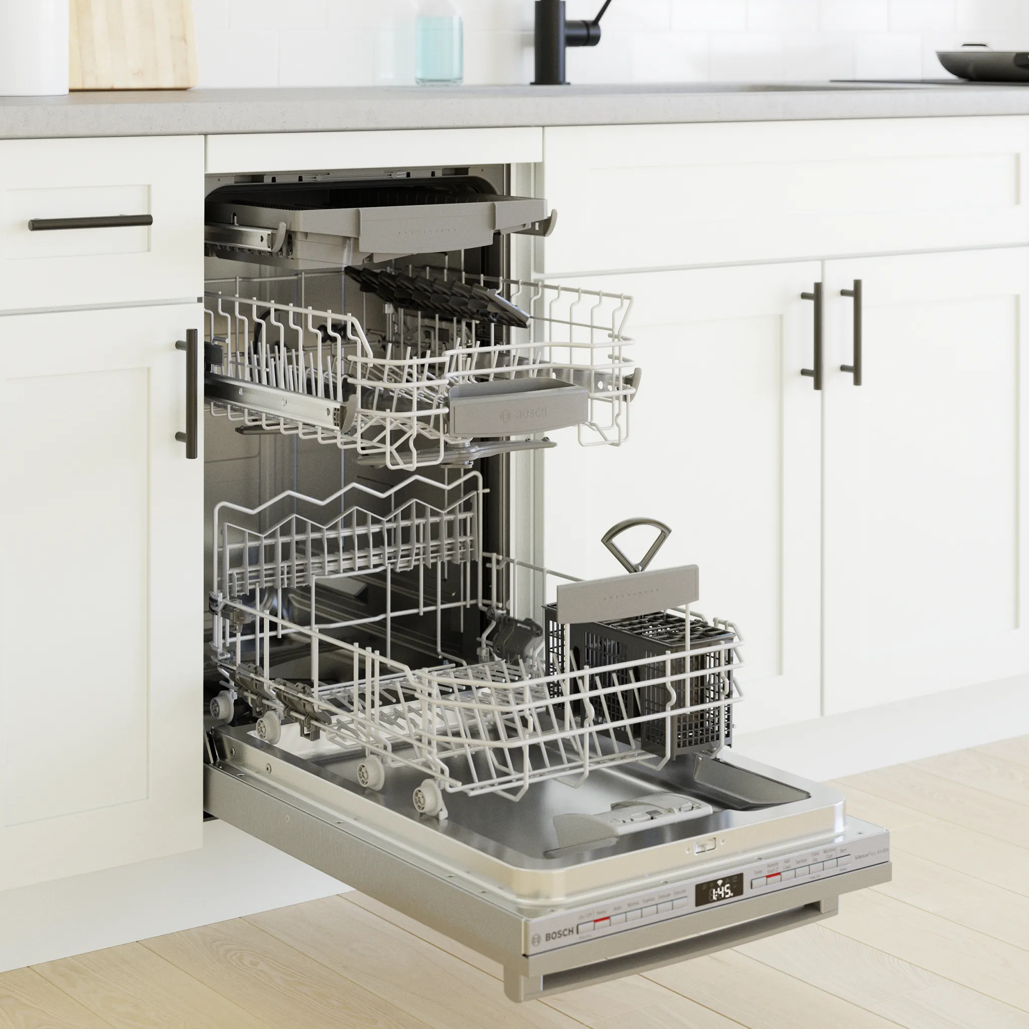 Bosch 800 Series Stainless Steel 18" Built In Dishwasher