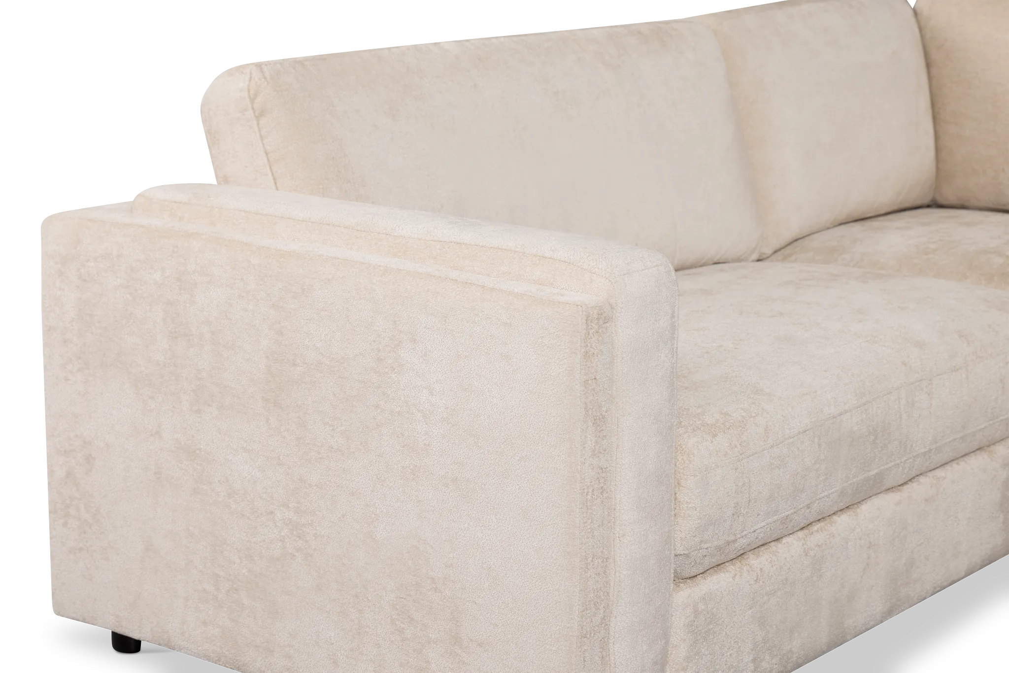 Farren Beige Fabric Medium Right Chaise Sleeper Sectional