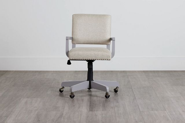 Newport Gray Wood Upholstered Desk Chair (0)