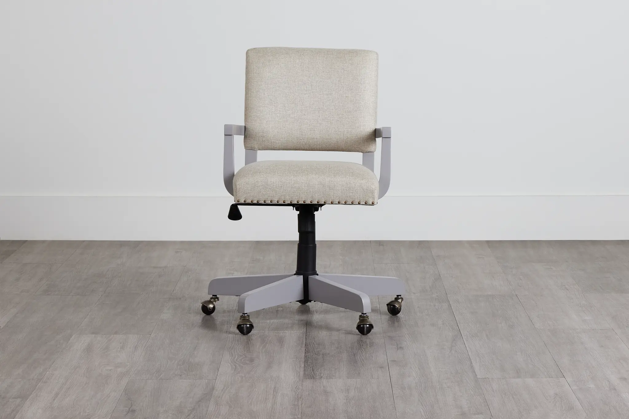 Newport Gray Wood Upholstered Desk Chair Newport Gray Wood Upholstered Desk Chair
