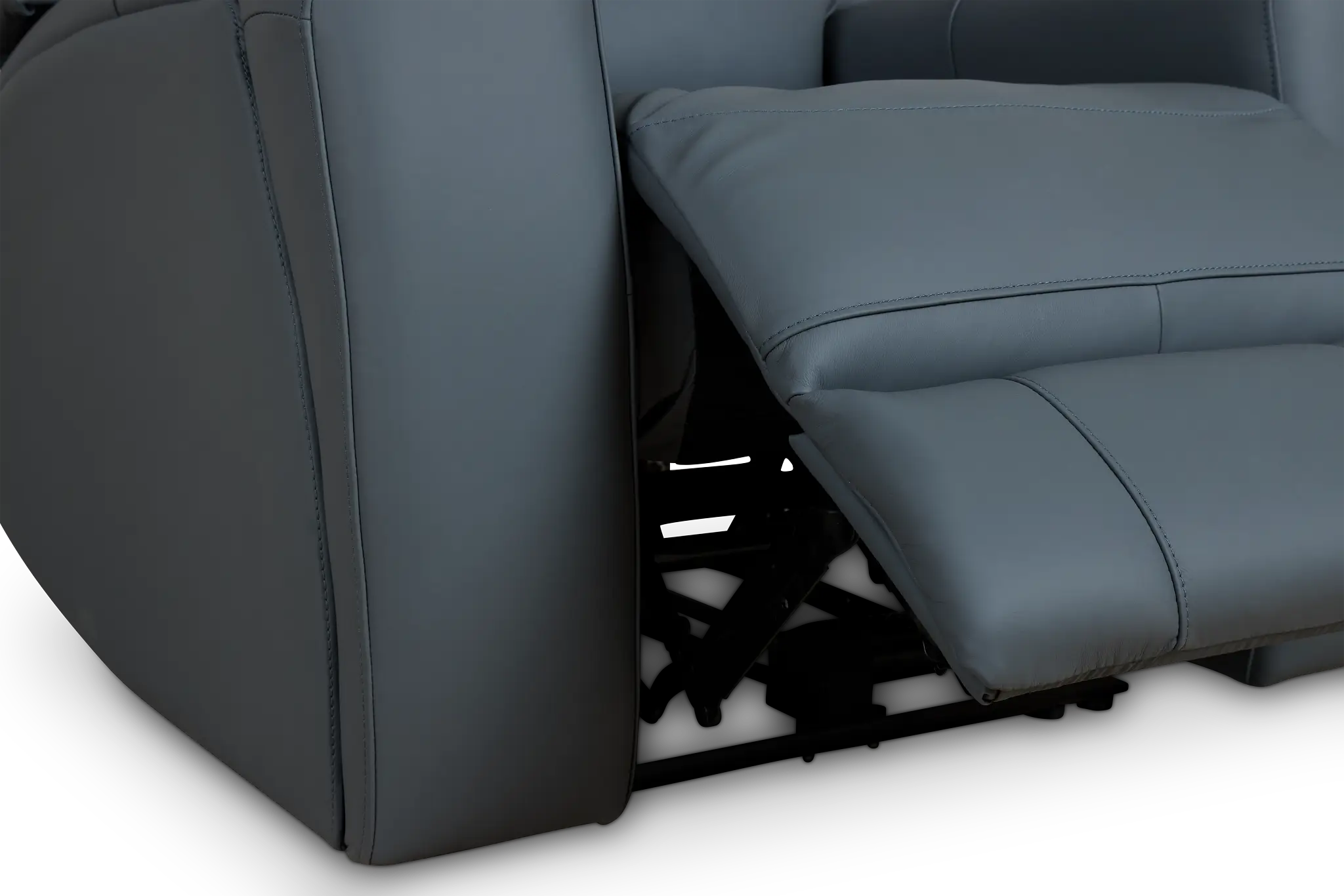 Summit Blue Lthr/vinyl Power Recliner With Power Headrest Summit Blue Lthr/vinyl Power Recliner With Power Headrest