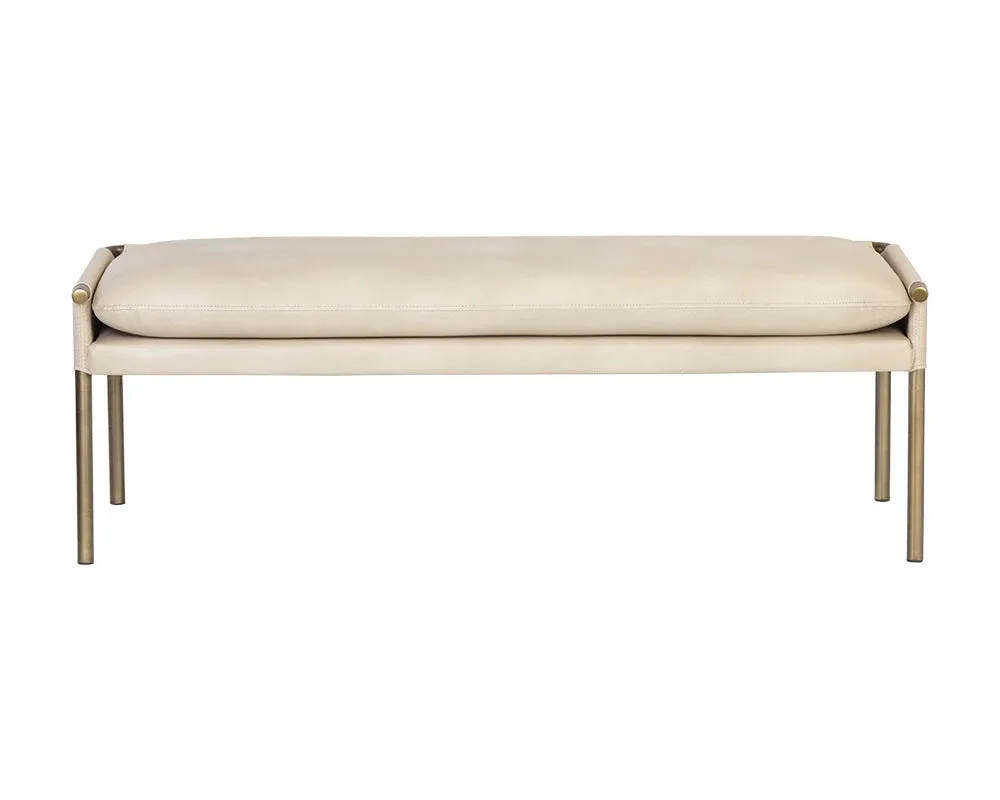 Monroe Light Beige Upholstered Bench