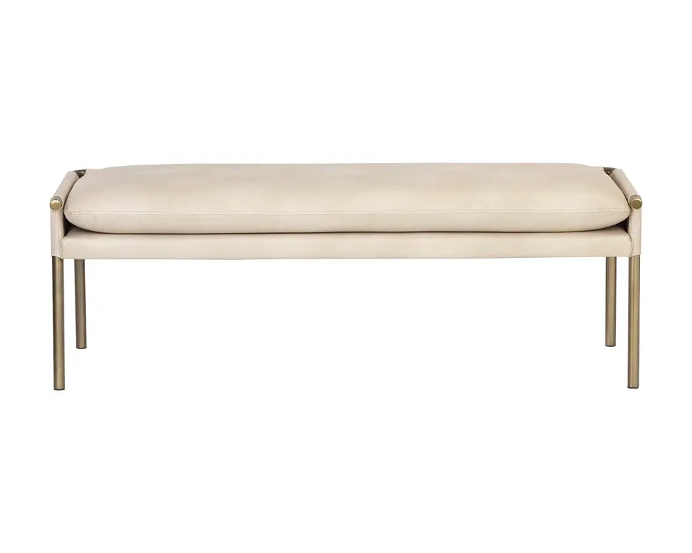 Monroe Light Beige Upholstered Bench Monroe Light Beige Upholstered Bench