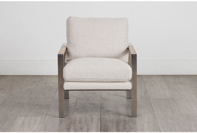 Wyatt Beige Fabric Accent Chair
