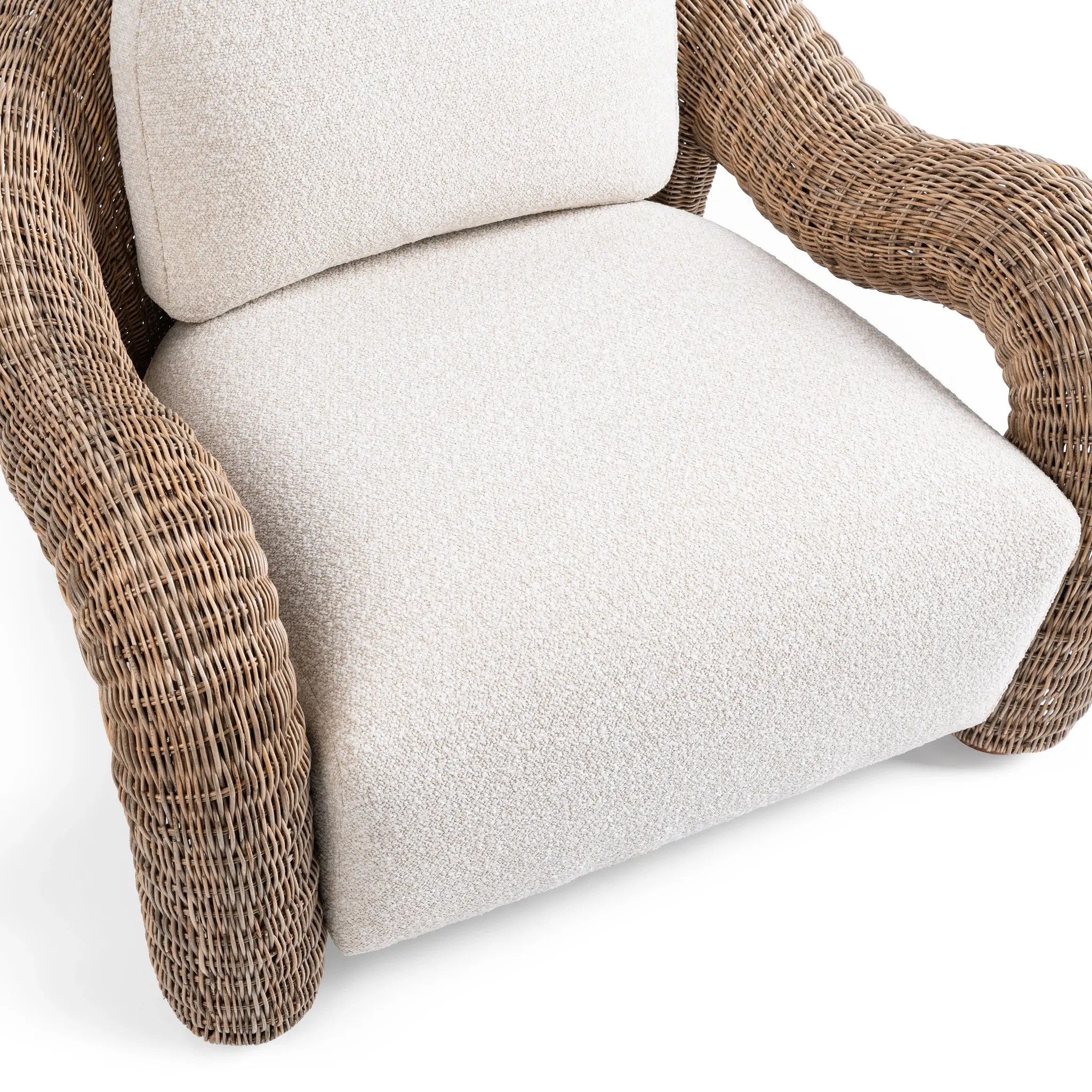 Cross Beige Woven Cushioned Chair Cross Beige Woven Cushioned Chair