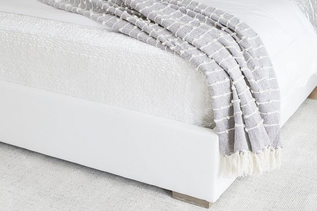 Soho White Uph Platform Bed