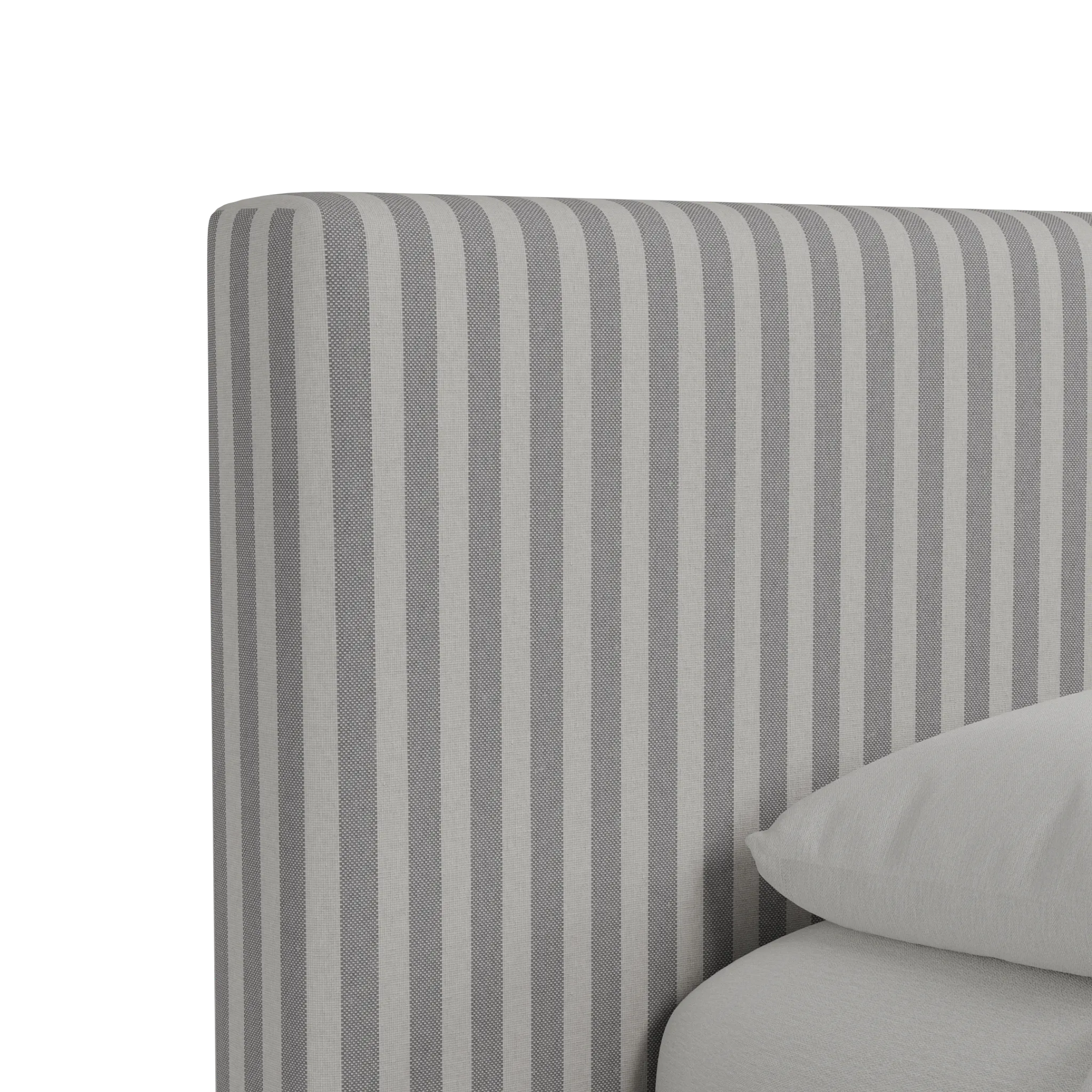 Grayton Sea Lane Light Gray 44" Upholstered Platform Bed