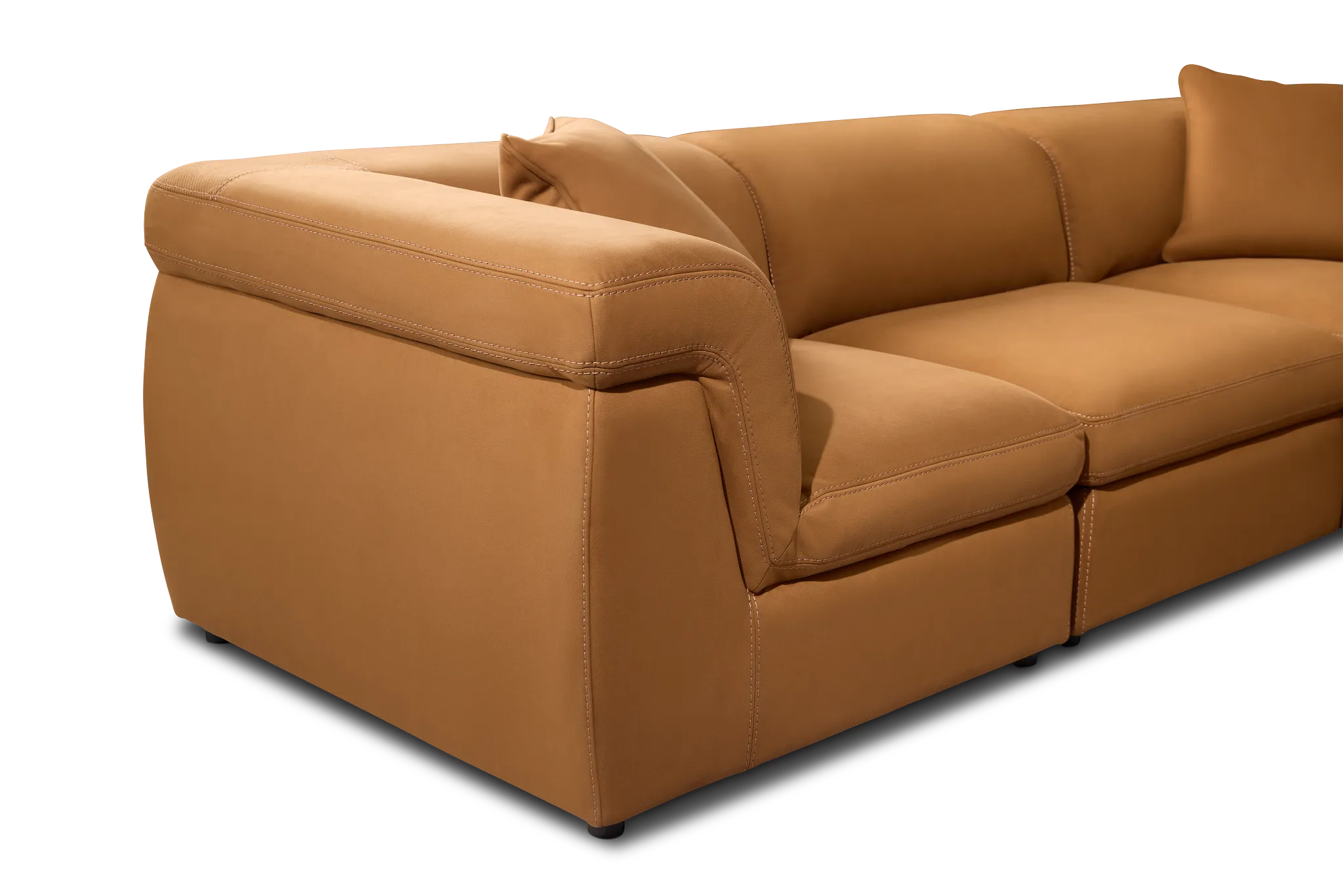 Aria Medium Brown Micro 8-piece Modular Sectional