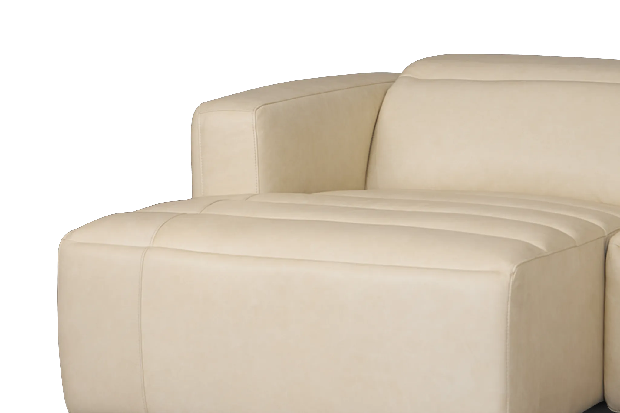 Jace Ivory Lthr/vinyl Small Left Chaise Power Reclining Sectional
