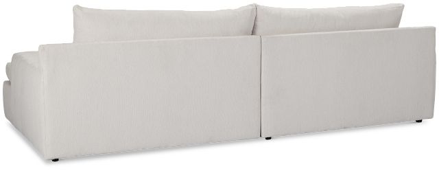 Stella Ivory Fabric Small Right Chaise Sectional