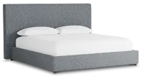 Gayton Elavation Gray 54" Upholstered Platform Bed