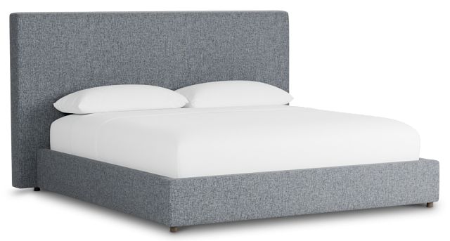 Gayton Elavation Gray 54" Upholstered Platform Bed