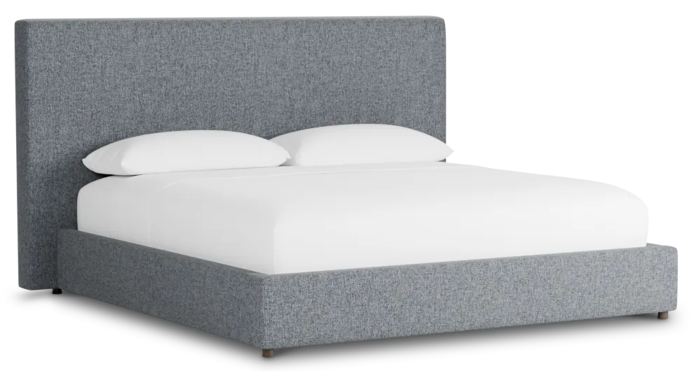 Gayton Elavation Gray 54" Upholstered Platform Bed