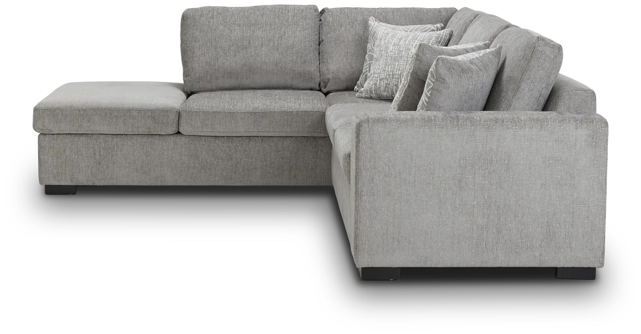 Blakely Gray Fabric Small Left Bumper Sectional Blakely Gray Fabric Small Left Bumper Sectional