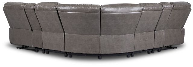 Toby2 Dark Taupe Micro Large Dual Manually Reclining Two-arm Sectional