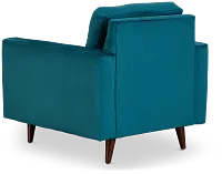 Mila Teal Velvet Chair