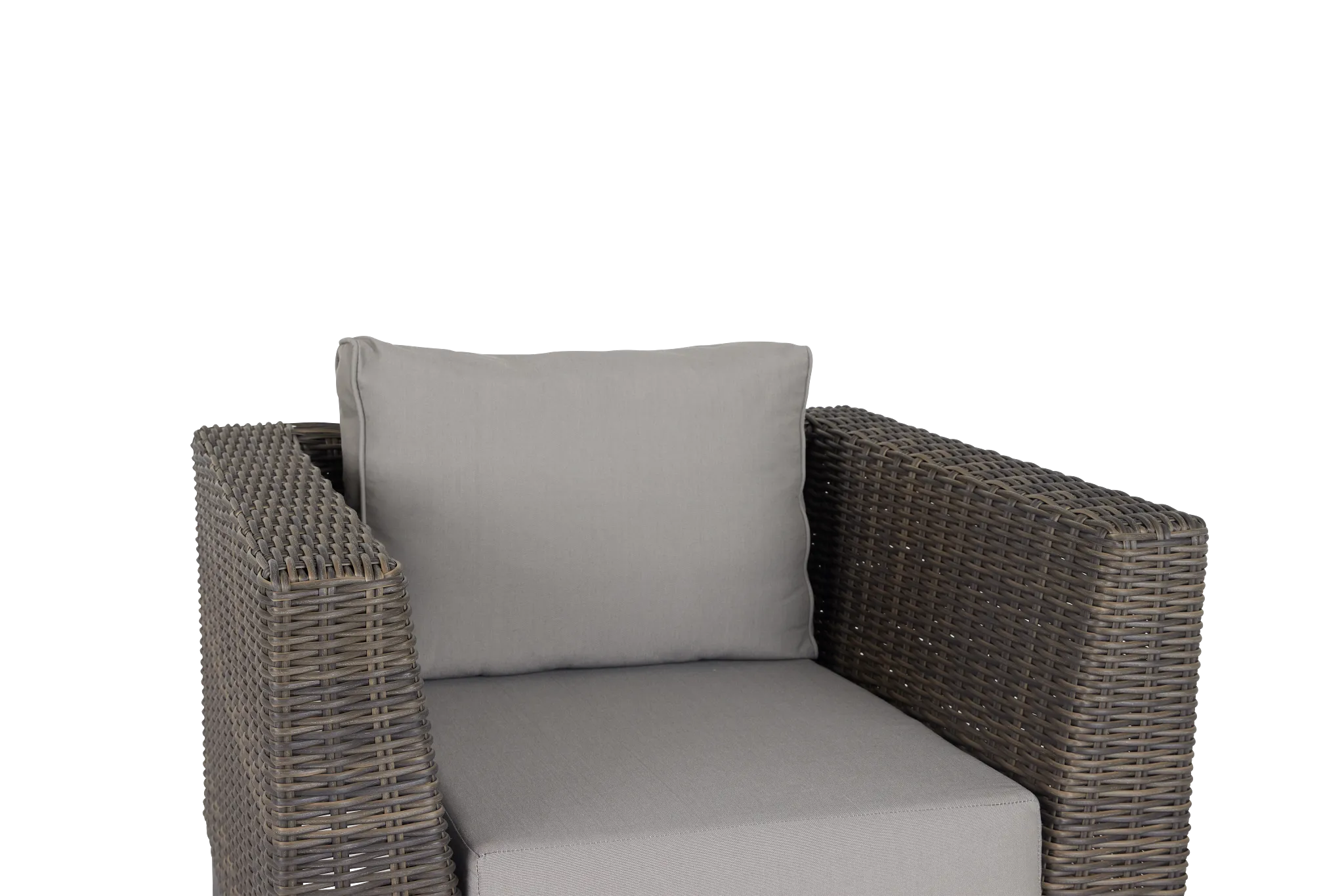 Tulum Gray Woven Cushioned Arm Chair