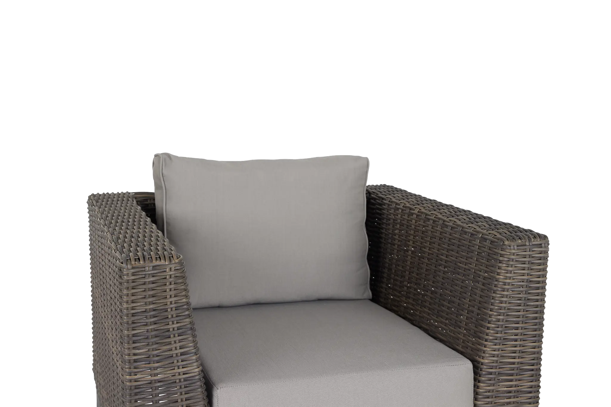 Tulum Gray Woven Cushioned Arm Chair Tulum Gray Woven Cushioned Arm Chair