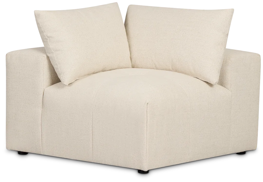 Remi Light Beige Fabric Corner Chair