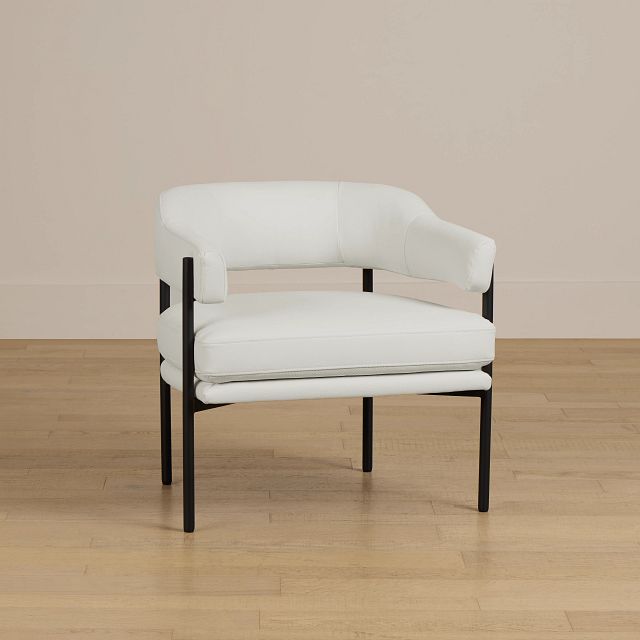 Sebby White Micro Accent Chair