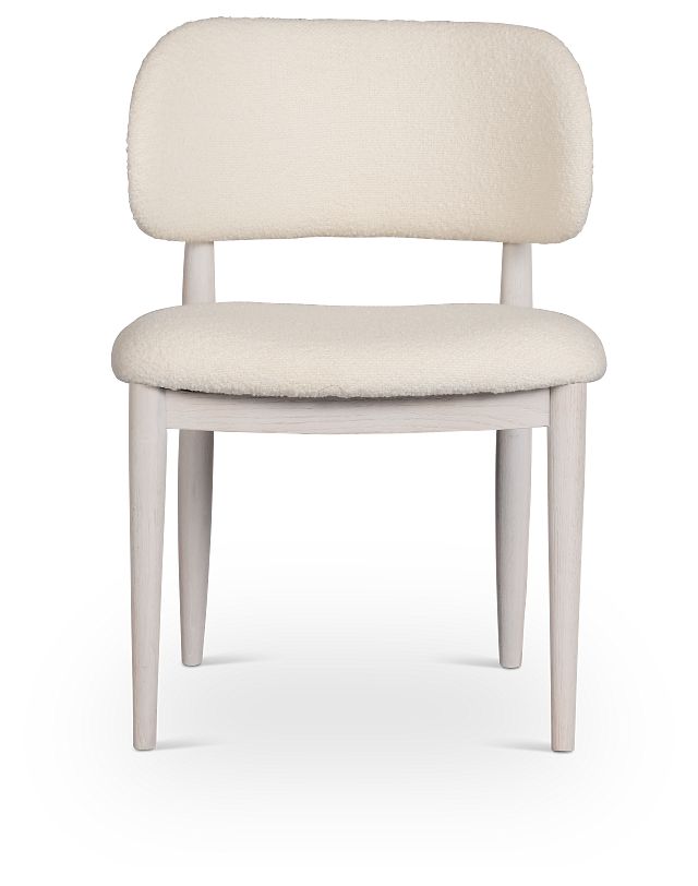 Gables White Upholstered Side Chair
