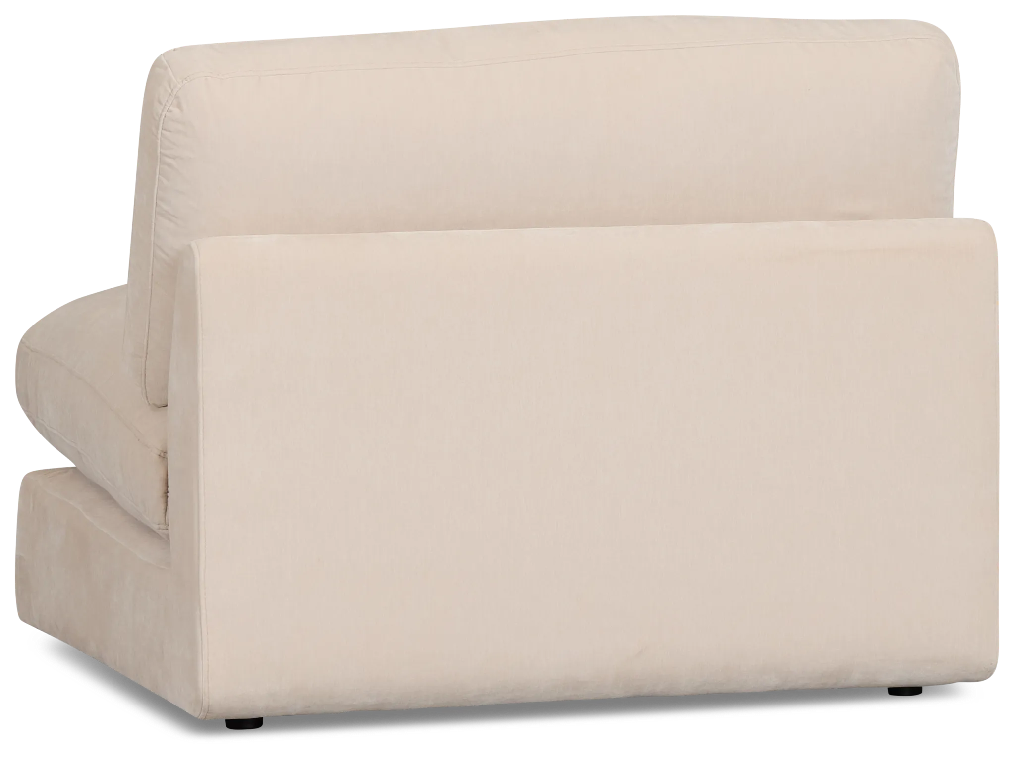 Jules Ivory Velvet Armless Chair