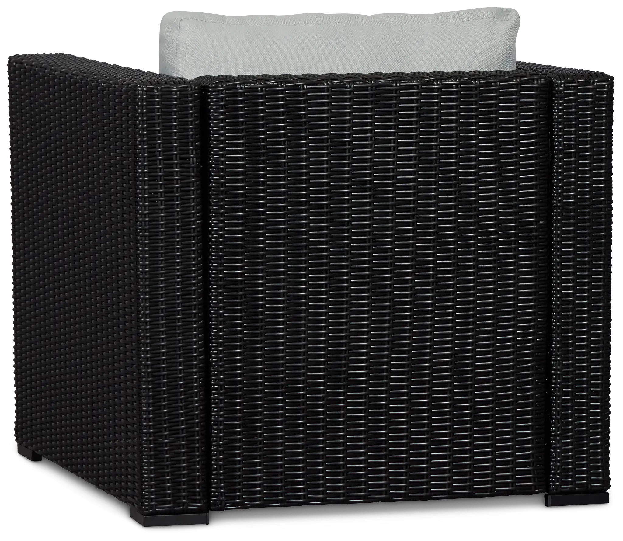 Montecito Black Chair With Light Blue Cushions Montecito Black Chair With Light Blue Cushions