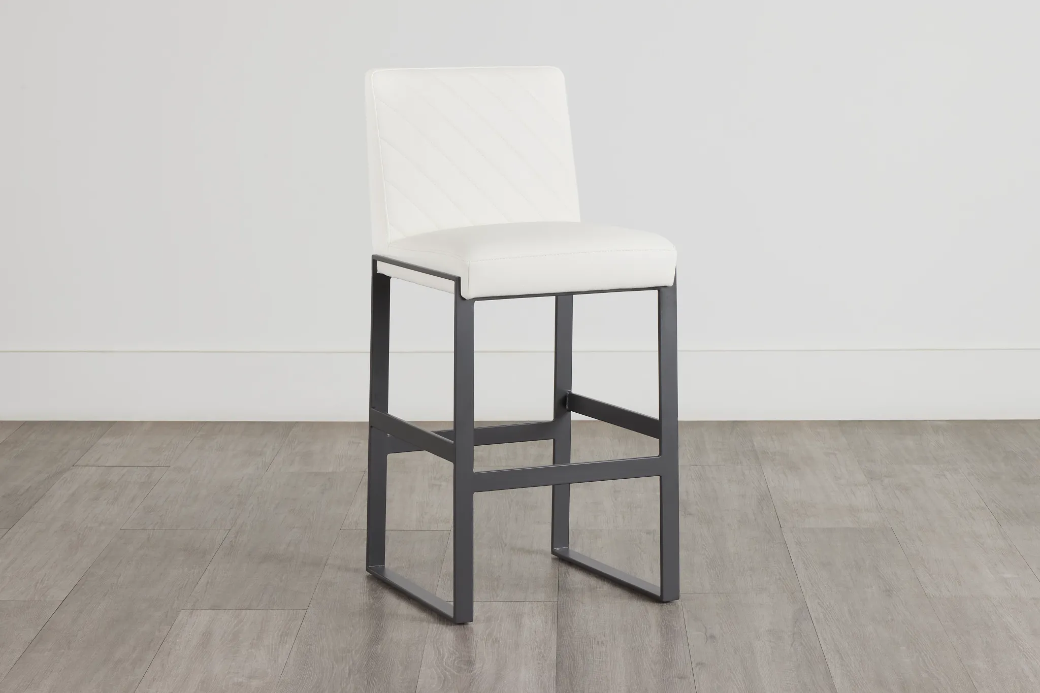 Harlem White 30" Upholstered Barstool