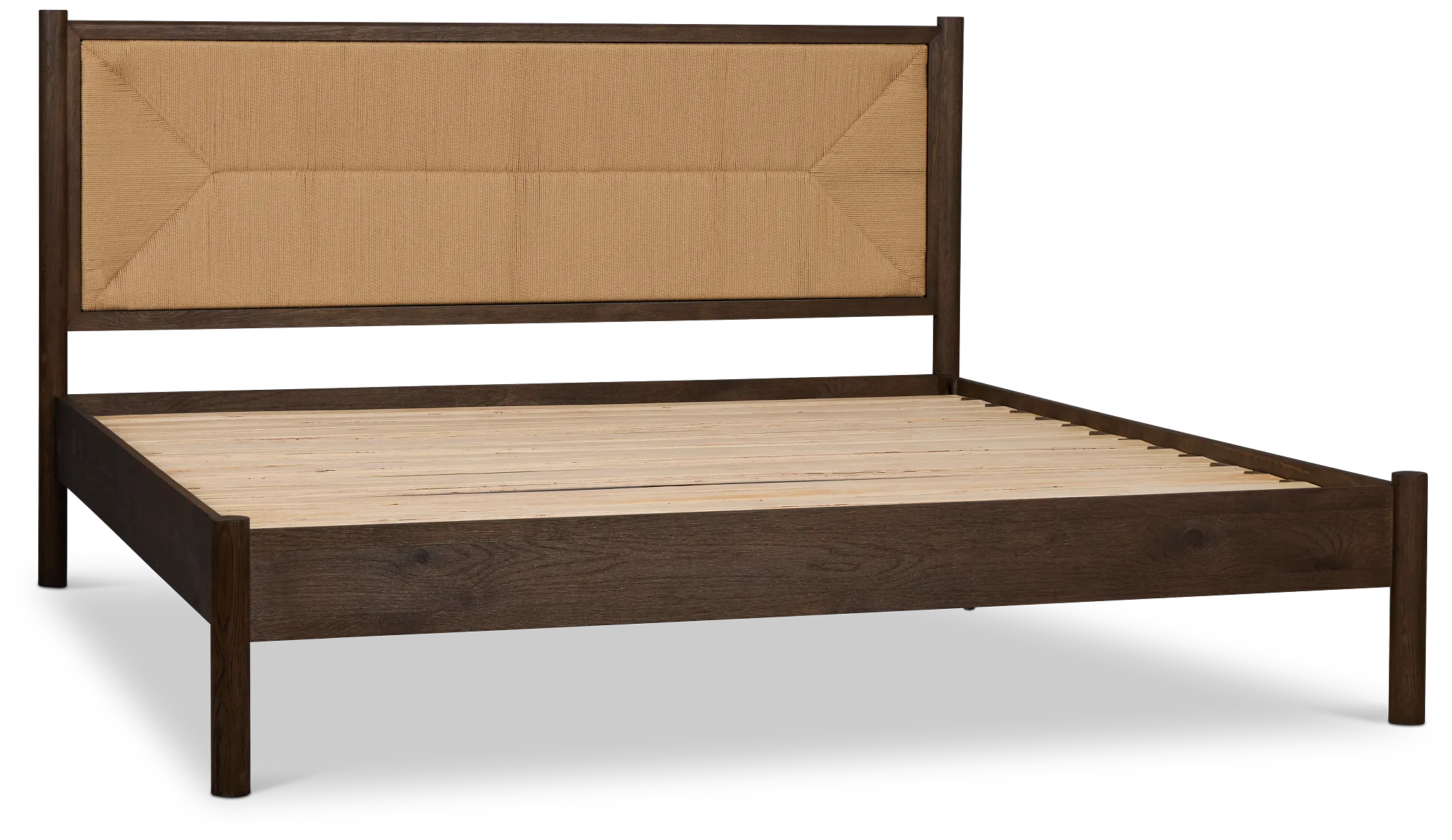 Santorini Dark Tone Woven Panel Bed