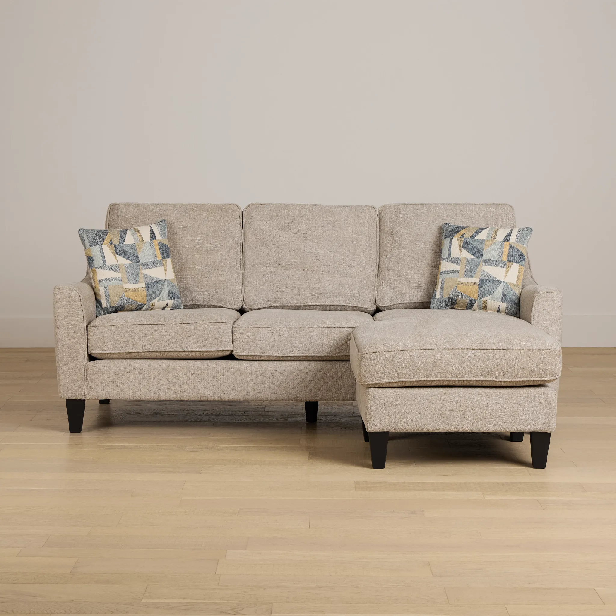 Cory Gray Fabric Chaise Sectional