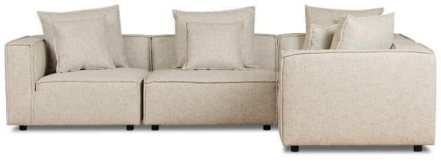 Tatum Beige Fabric 5-piece Modular Sectional