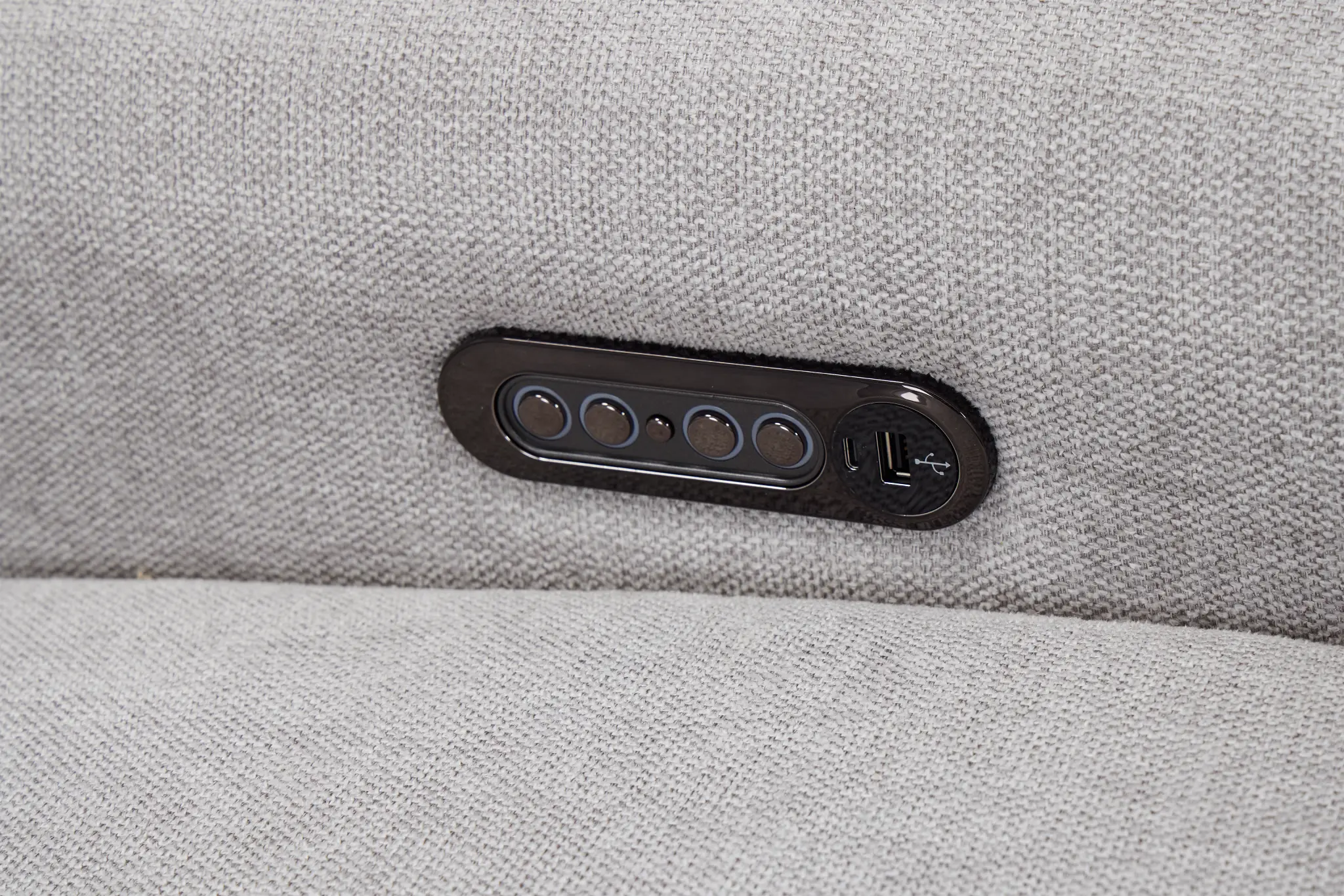 Callum Light Gray Fabric 2-piece Modular Power Reclining Sofa Callum Light Gray Fabric 2-piece Modular Power Reclining Sofa