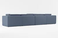 Destin Maguire Blue Fabric 6-piece Modular Sectional