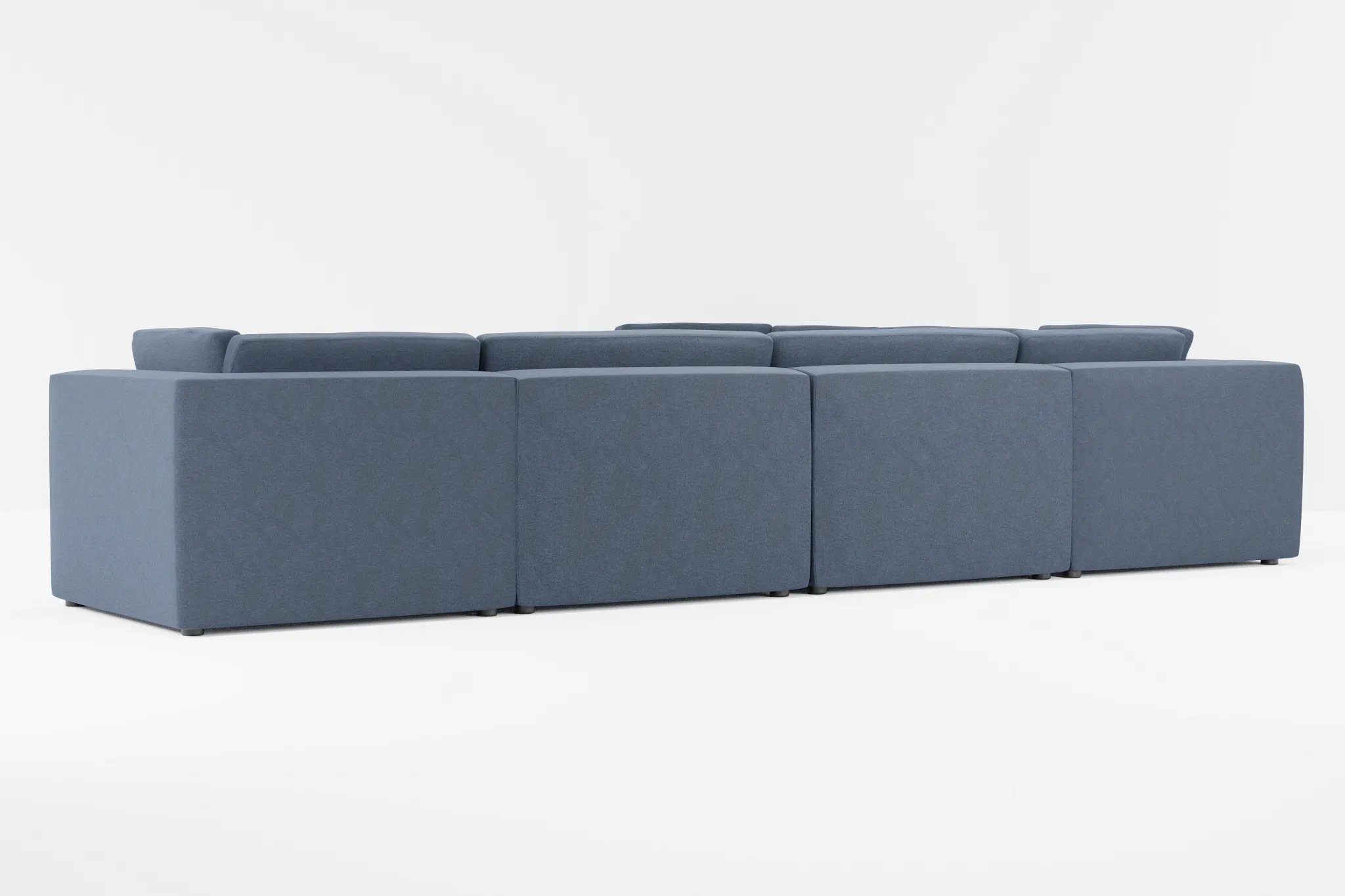 Destin Maguire Blue Fabric 6-piece Modular Sectional