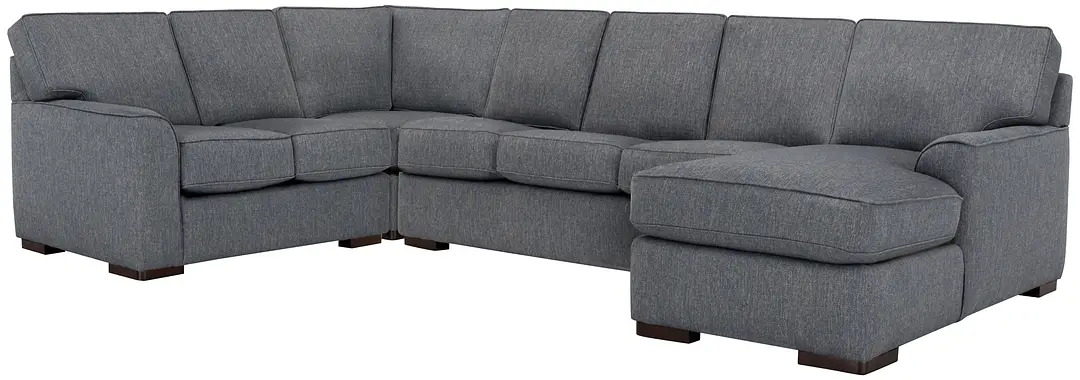 Austin Blue Fabric Right Chaise Memory Foam Sleeper Sectional Austin Blue Fabric Right Chaise Memory Foam Sleeper Sectional