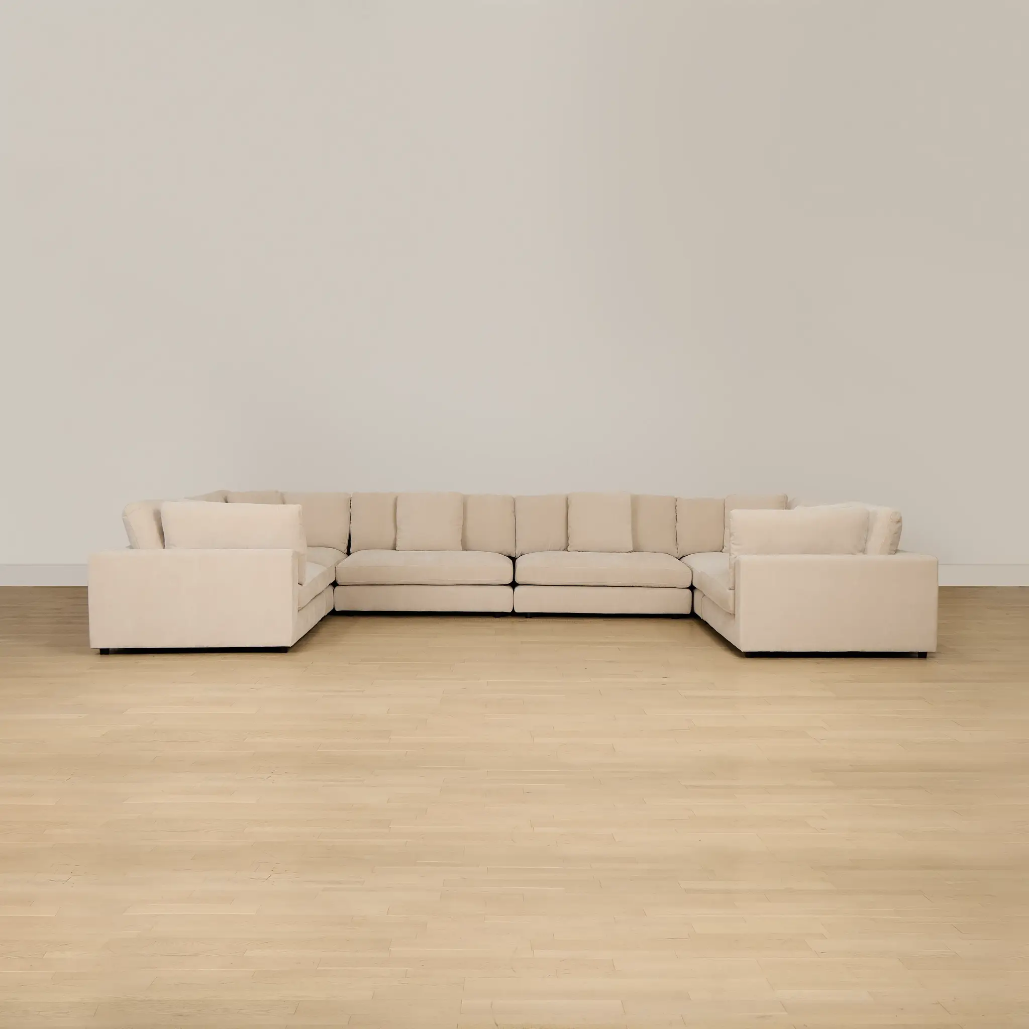 Lounge Light Beige Fabric U-shaped Sectional Lounge Light Beige Fabric U-shaped Sectional